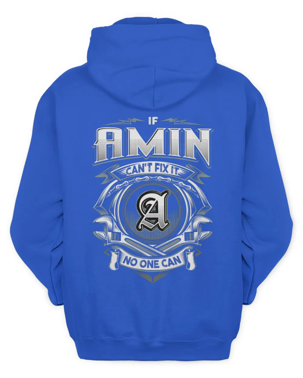 AMIN AP81-K4-626 - Personalized Ahmed Quote Apparel “If Ahmed Can't Fix It, No One Can” - Unisex Hoodie - Royal