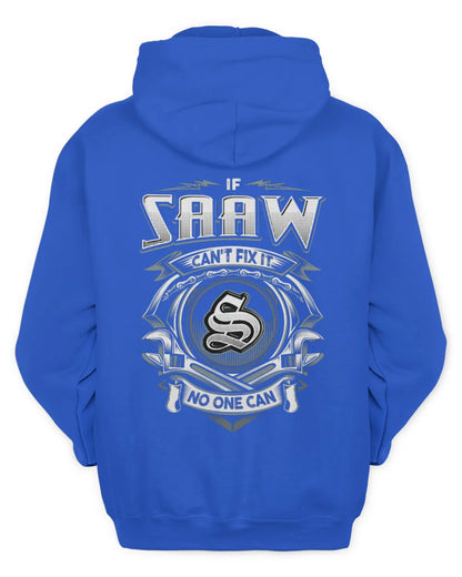 SAAW AP81-K4-626 - Personalized Ahmed Quote Apparel “If Ahmed Can't Fix It, No One Can” - Unisex Hoodie - Royal