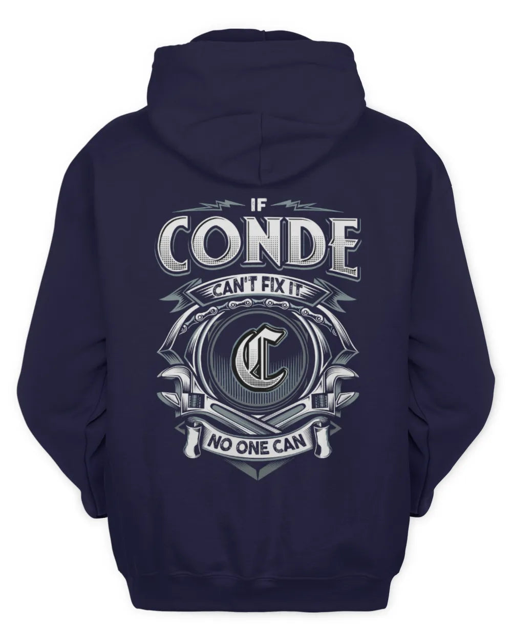 CONDE AP81-K4-626 - Personalized Ahmed Quote Apparel “If Ahmed Can't Fix It, No One Can” - Unisex Hoodie - Navy
