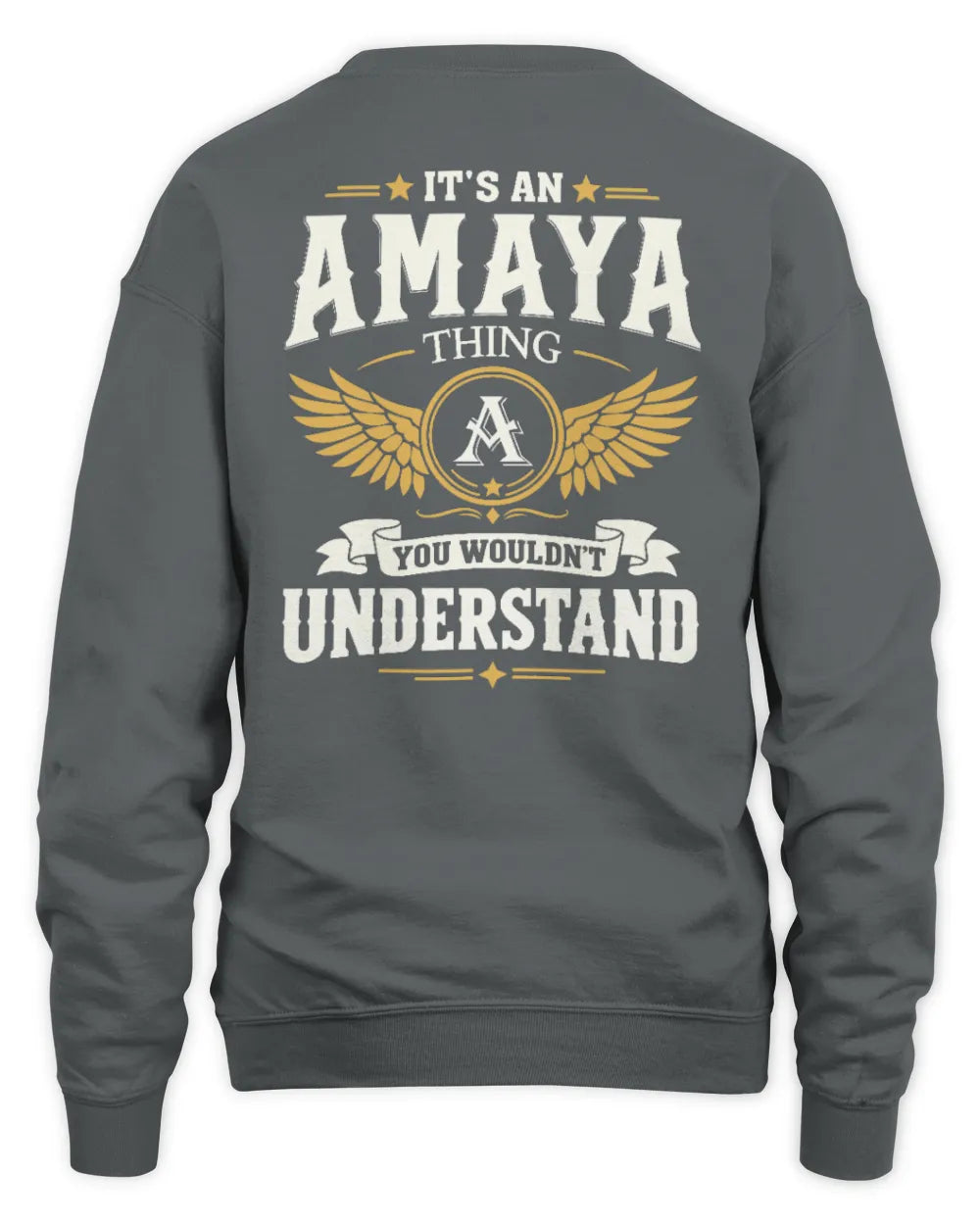 AMAYA KT06-M008 It’s a [NAME] Thing – You Wouldn’t Understand | Personalized Vintage T-Shirt - Unisex Sweatshirt - Charcoal