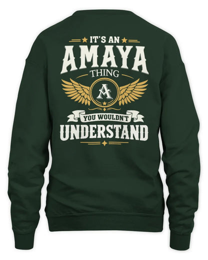 AMAYA KT06-M008 It’s a [NAME] Thing – You Wouldn’t Understand | Personalized Vintage T-Shirt - Unisex Sweatshirt - Forest Green