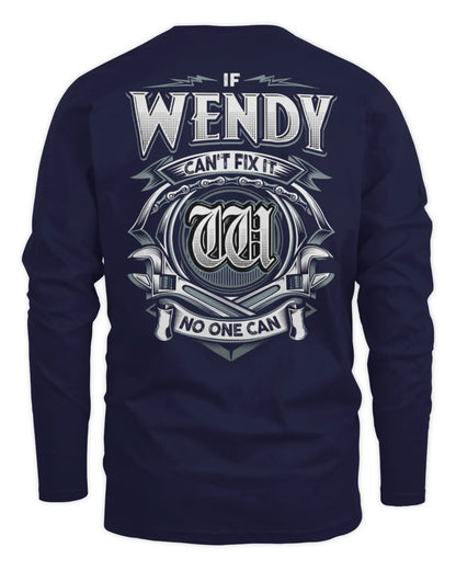 WENDY AP81-K4-626 - Personalized Ahmed Quote Apparel “If Ahmed Can't Fix It, No One Can” - Men's Long Sleeved T-Shirt - Navy