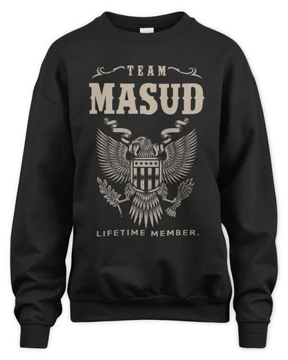 MASUD TP06-K82 – Personalized Classic Style Apparel “Team NAME Lifetime Member” - Unisex Sweatshirt - Black