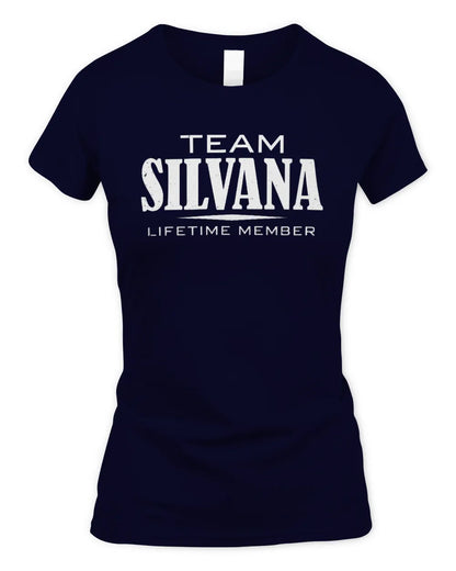 SILVANA BL62-K4-128 - Personalized “Team NAME Lifetime Member” - Women's Standard T-Shirt - Navy