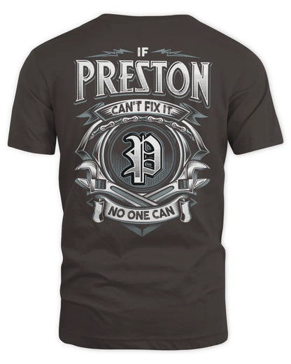 PRESTON AP81-K4-626 - Personalized Ahmed Quote Apparel “If Ahmed Can't Fix It, No One Can” - Unisex Standard T-Shirt - Dark Chocolate