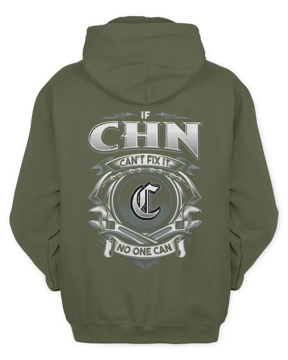 CHN AP81-K4-626 - Personalized Ahmed Quote Apparel “If Ahmed Can't Fix It, No One Can” - Unisex Hoodie - Military Green