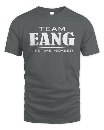 EANG BL62-K4-128 - Personalized “Team NAME Lifetime Member” - Unisex Standard T-Shirt - Charcoal