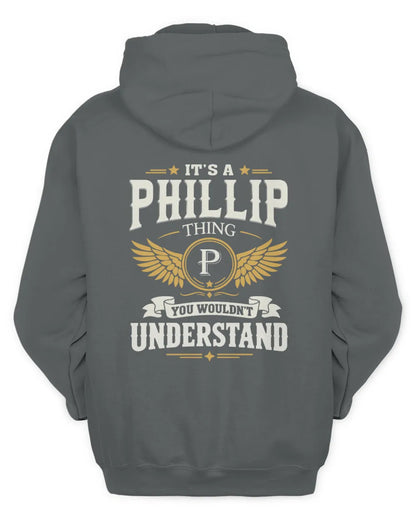 PHILLIP KT06-M008 It’s a [NAME] Thing – You Wouldn’t Understand | Personalized Vintage T-Shirt - Unisex Hoodie - Charcoal