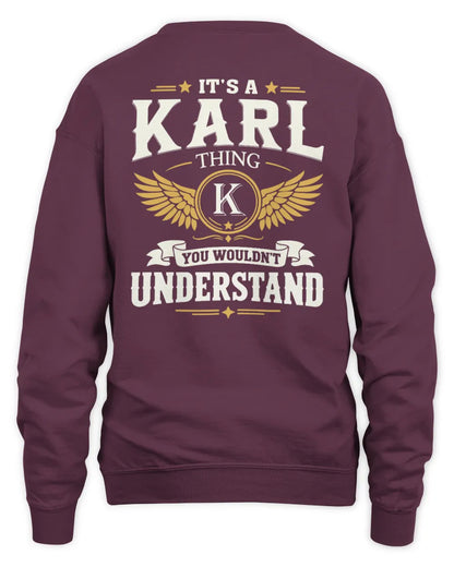 KARL KT06-M008 It’s a [NAME] Thing – You Wouldn’t Understand | Personalized Vintage T-Shirt - Unisex Sweatshirt - Maroon