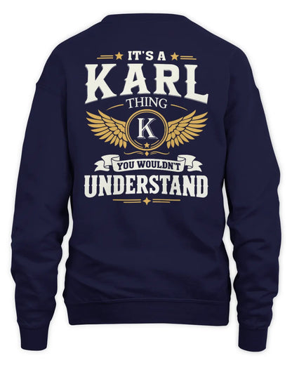KARL KT06-M008 It’s a [NAME] Thing – You Wouldn’t Understand | Personalized Vintage T-Shirt - Unisex Sweatshirt - Navy