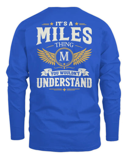 MILES KT06-M008 It’s a [NAME] Thing – You Wouldn’t Understand | Personalized Vintage T-Shirt - Men's Long Sleeved T-Shirt - Royal