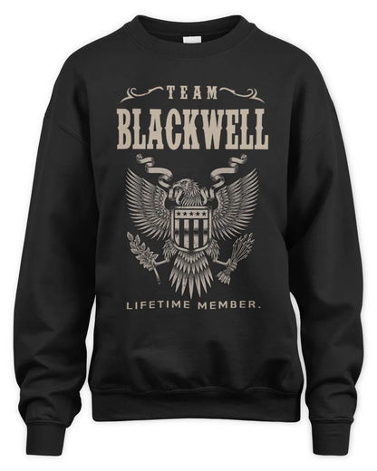 BLACKWELL TP06-K82 – Personalized Classic Style Apparel “Team NAME Lifetime Member” - Unisex Sweatshirt - Black