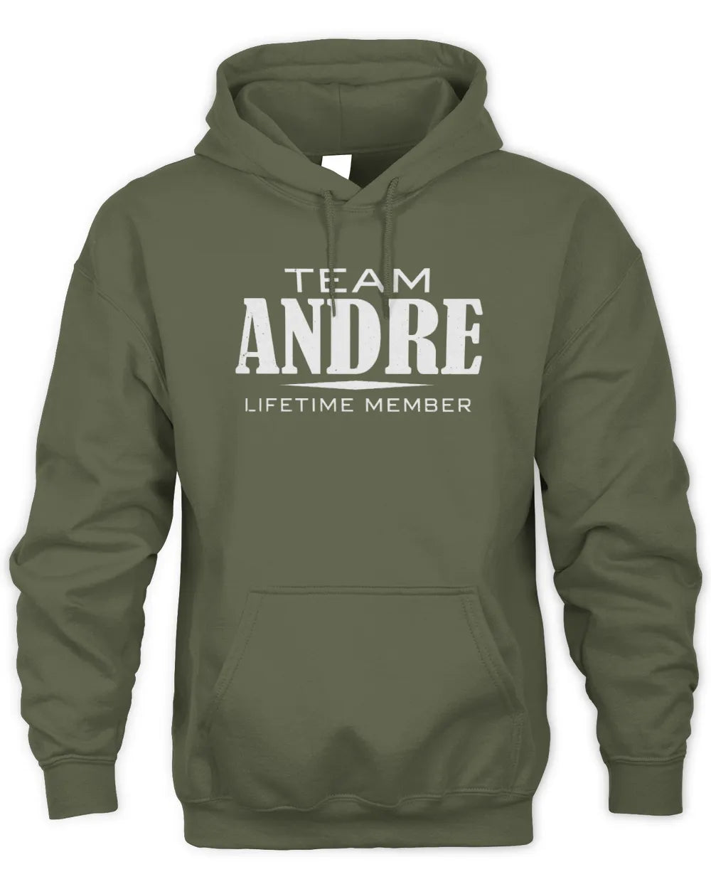 ANDRE BL62-K4-128 - Personalized “Team NAME Lifetime Member” - Unisex Hoodie - Military Green
