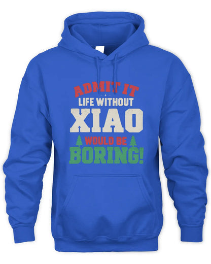 XIAO P5 TH08 Christmas T-Shirt – “Life Without NAME Would Be Boring” - Unisex Hoodie - Royal