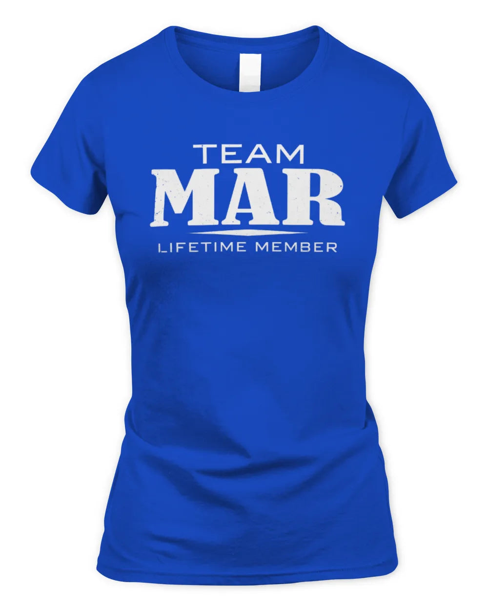 MAR BL62-K4-128 - Personalized “Team NAME Lifetime Member” - Women's Standard T-Shirt - Royal