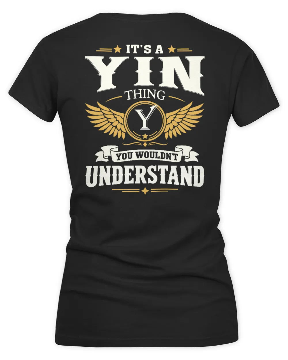 YIN KT06-M008 It’s a [NAME] Thing – You Wouldn’t Understand | Personalized Vintage T-Shirt - Women's V-Neck T-Shirt - Black