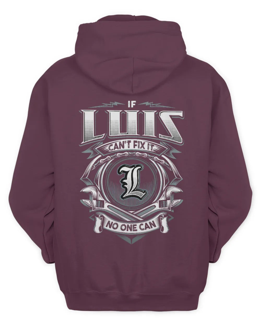 LUIS AP81-K4-626 - Personalized Ahmed Quote Apparel “If Ahmed Can't Fix It, No One Can” - Unisex Hoodie - Maroon