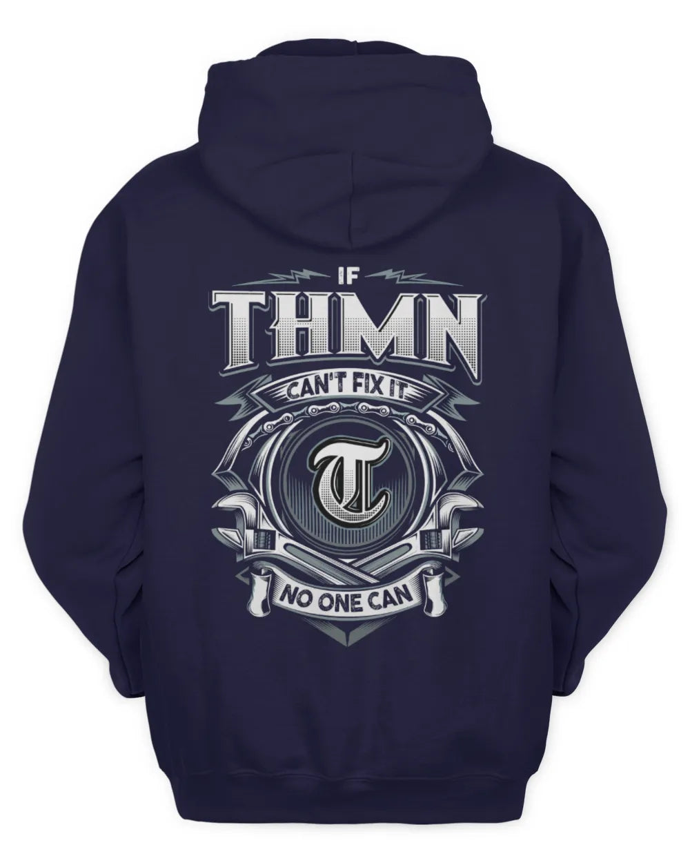 THMN AP81-K4-626 - Personalized Ahmed Quote Apparel “If Ahmed Can't Fix It, No One Can” - Unisex Hoodie - Navy