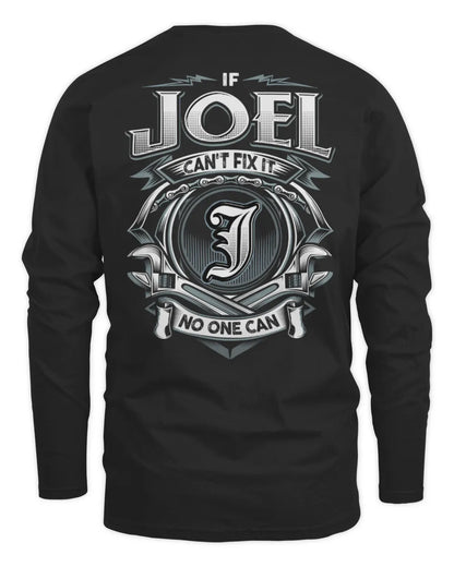 JOEL AP81-K4-626 - Personalized Ahmed Quote Apparel “If Ahmed Can't Fix It, No One Can” - Men's Long Sleeved T-Shirt - Black