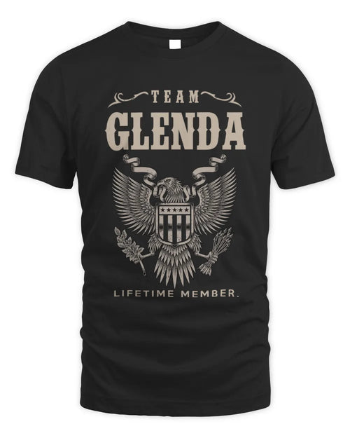GLENDA TP06-K82 – Personalized Classic Style Apparel “Team NAME Lifetime Member” - Unisex Standard T-Shirt - Black
