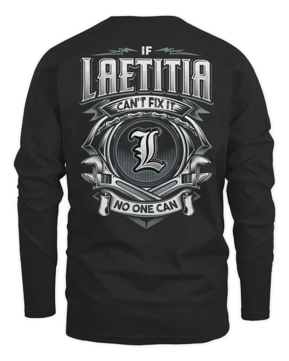 LAETITIA AP81-K4-626 - Personalized Ahmed Quote Apparel “If Ahmed Can't Fix It, No One Can” - Men's Long Sleeved T-Shirt - Black