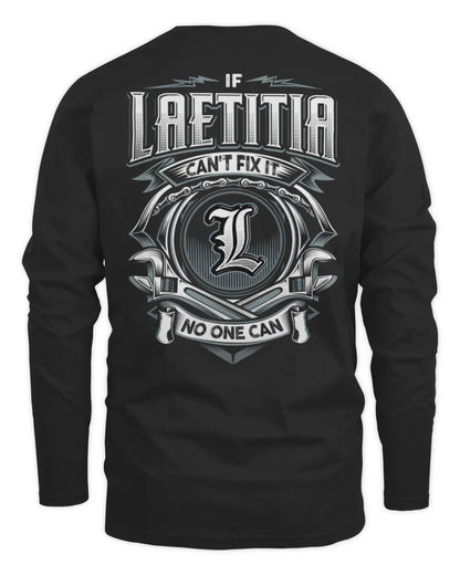 LAETITIA AP81-K4-626 - Personalized Ahmed Quote Apparel “If Ahmed Can't Fix It, No One Can” - Men's Long Sleeved T-Shirt - Black