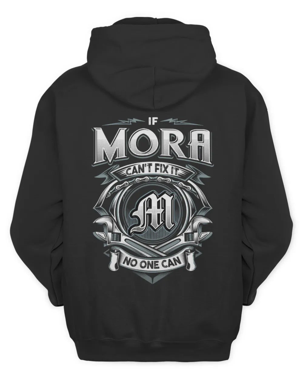 MORA AP81-K4-626 - Personalized Ahmed Quote Apparel “If Ahmed Can't Fix It, No One Can” - Unisex Hoodie - Black