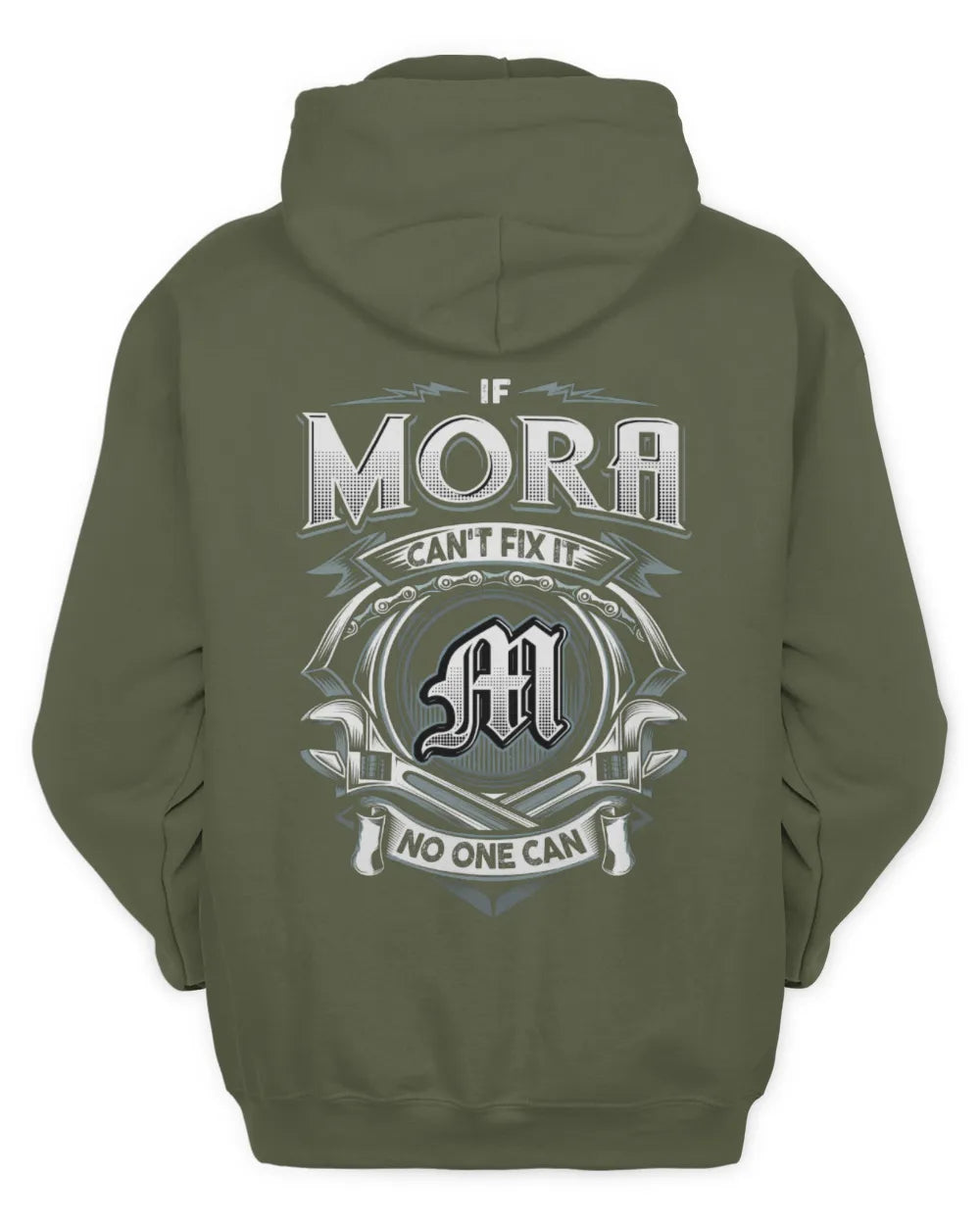 MORA AP81-K4-626 - Personalized Ahmed Quote Apparel “If Ahmed Can't Fix It, No One Can” - Unisex Hoodie - Military Green
