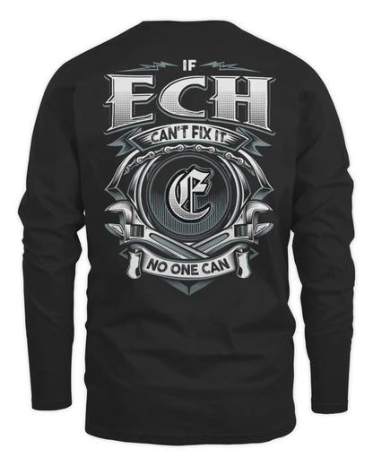 ECH AP81-K4-626 - Personalized Ahmed Quote Apparel “If Ahmed Can't Fix It, No One Can” - Men's Long Sleeved T-Shirt - Black