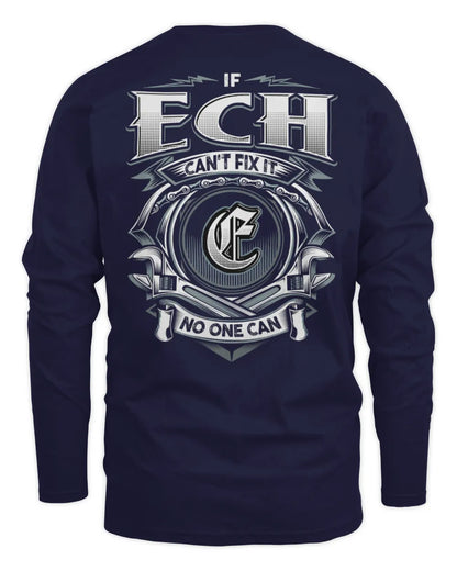 ECH AP81-K4-626 - Personalized Ahmed Quote Apparel “If Ahmed Can't Fix It, No One Can” - Men's Long Sleeved T-Shirt - Navy
