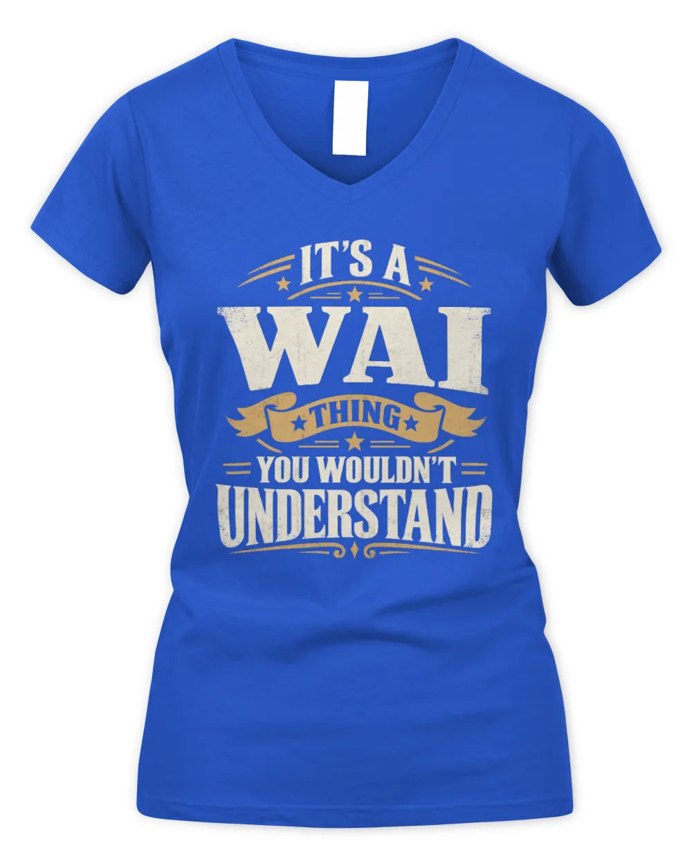 WAI P08 TH51 - Personalized “It’s a/an [NAME] Thing – You Wouldn’t Understand” Shirt - Women's V-Neck T-Shirt - Royal