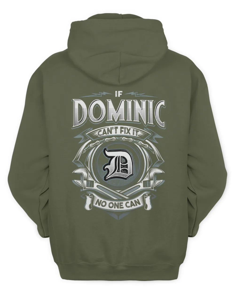 DOMINIC AP81-K4-626 - Personalized Ahmed Quote Apparel “If Ahmed Can't Fix It, No One Can” - Unisex Hoodie - Military Green