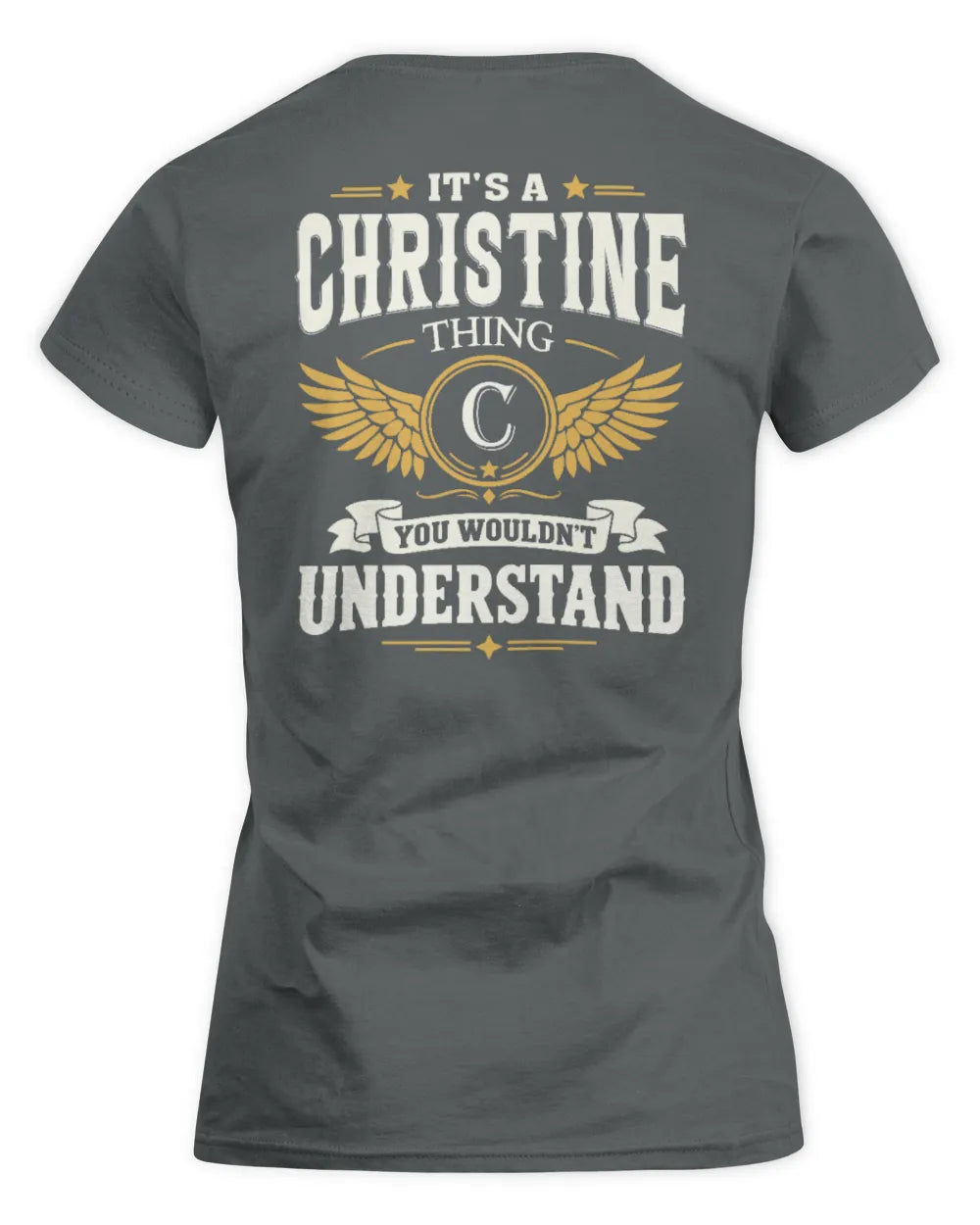 CHRISTINE KT06-M008 It’s a [NAME] Thing – You Wouldn’t Understand | Personalized Vintage T-Shirt - Women's Standard T-Shirt - Charcoal