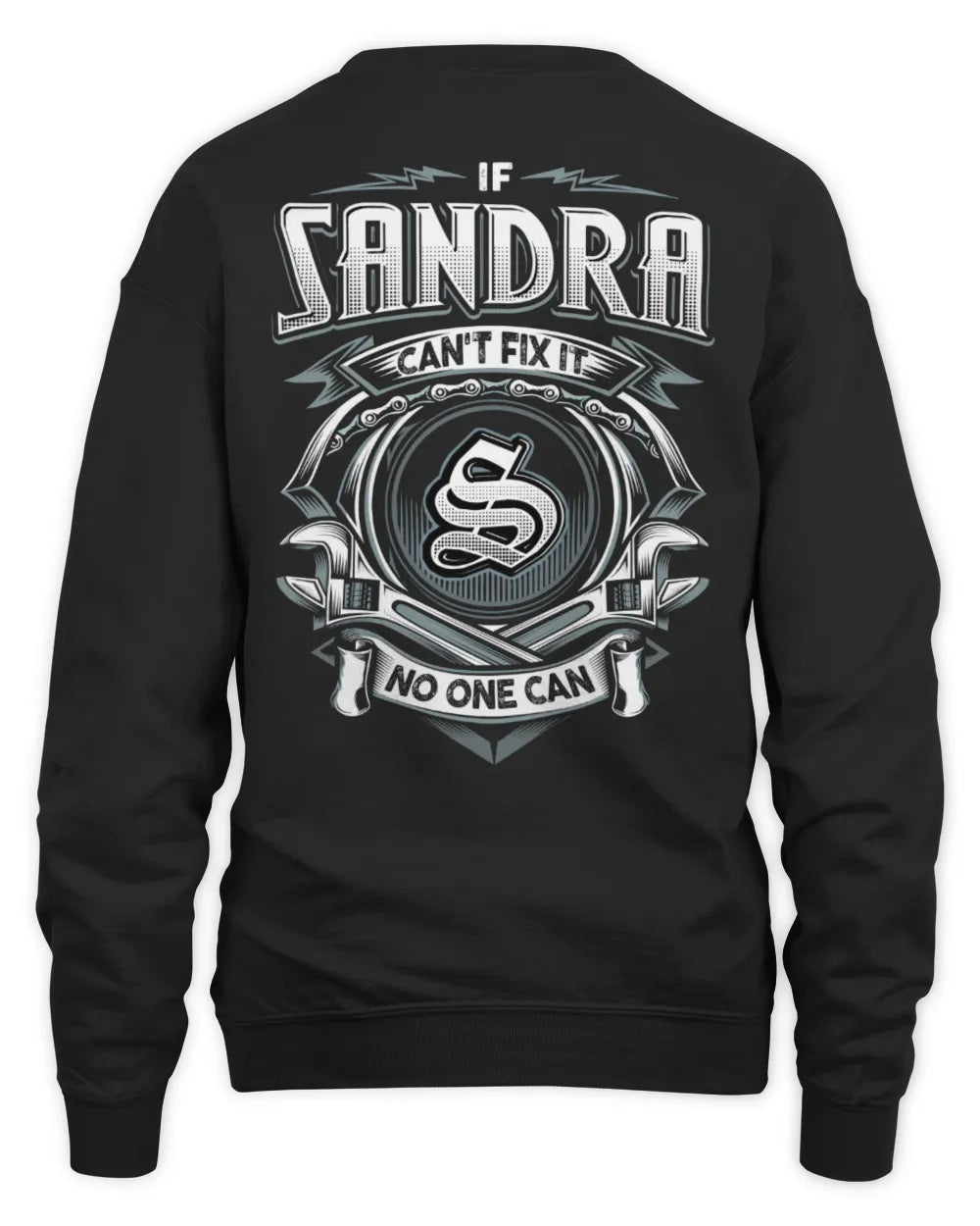 SANDRA AP81-K4-626 - Personalized Ahmed Quote Apparel “If Ahmed Can't Fix It, No One Can” - Unisex Sweatshirt - Black