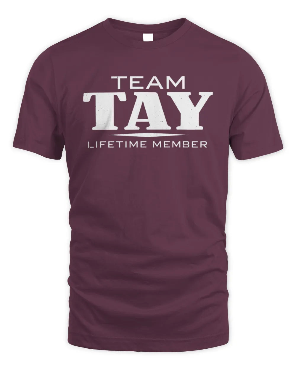 TAY BL62-K4-128 - Personalized “Team NAME Lifetime Member” - Unisex Standard T-Shirt - Maroon