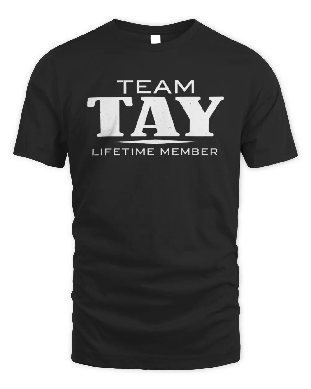 TAY BL62-K4-128 - Personalized “Team NAME Lifetime Member” - Unisex Standard T-Shirt - Black