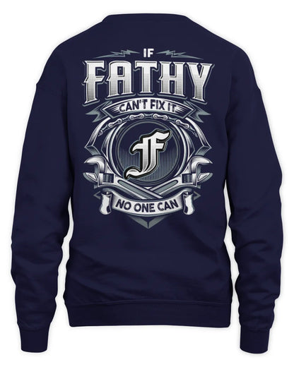 FATHY AP81-K4-626 - Personalized Ahmed Quote Apparel “If Ahmed Can't Fix It, No One Can” - Unisex Sweatshirt - Navy