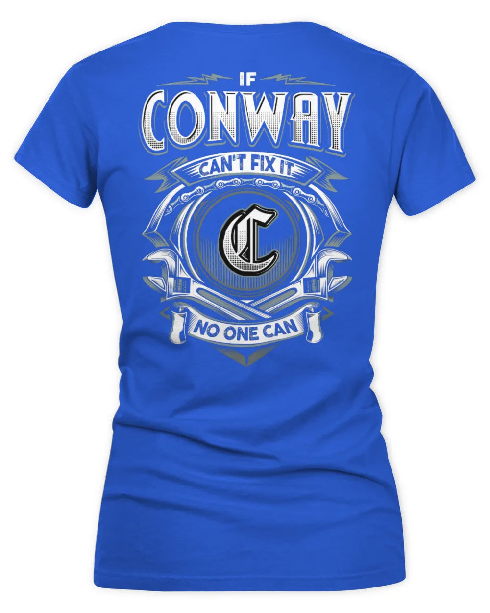 CONWAY AP81-K4-626 - Personalized Ahmed Quote Apparel “If Ahmed Can't Fix It, No One Can” - Women's V-Neck T-Shirt - Royal