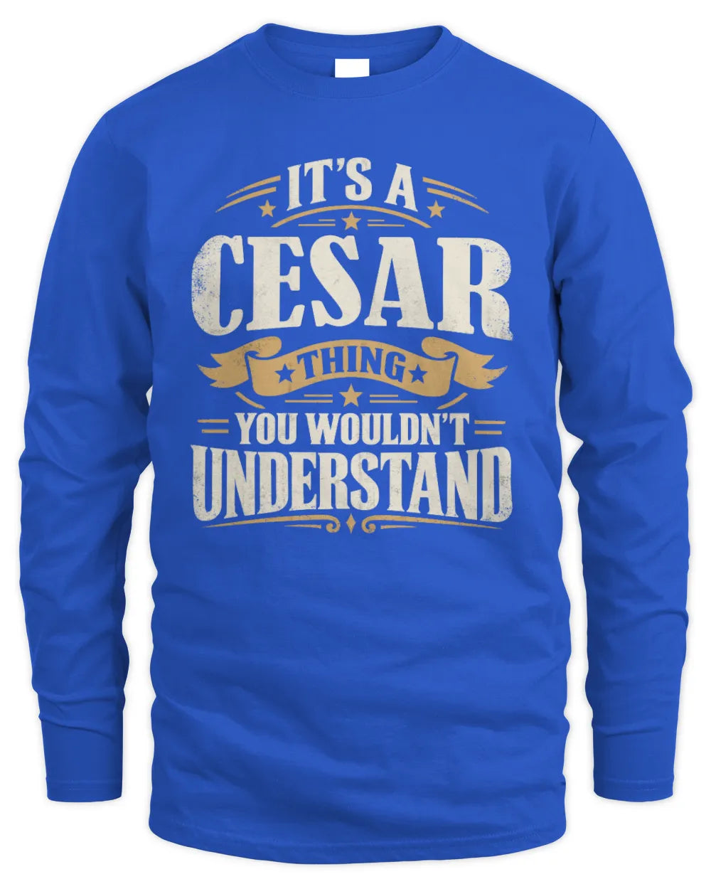 CESAR P08 TH51 - Personalized “It’s a/an [NAME] Thing – You Wouldn’t Understand” Shirt - Men's Long Sleeved T-Shirt - Royal