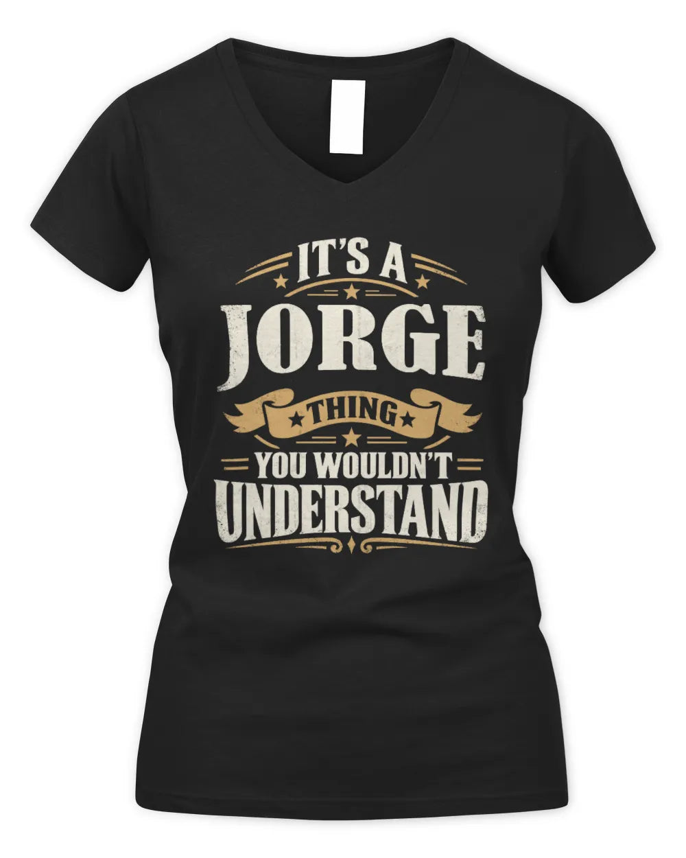 JORGE P08 TH51 - Personalized “It’s a/an [NAME] Thing – You Wouldn’t Understand” Shirt - Women's V-Neck T-Shirt - Black