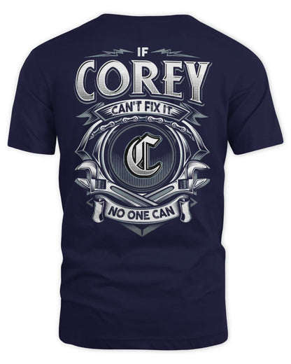 COREY AP81-K4-626 - Personalized Ahmed Quote Apparel “If Ahmed Can't Fix It, No One Can” - Unisex Standard T-Shirt - Navy