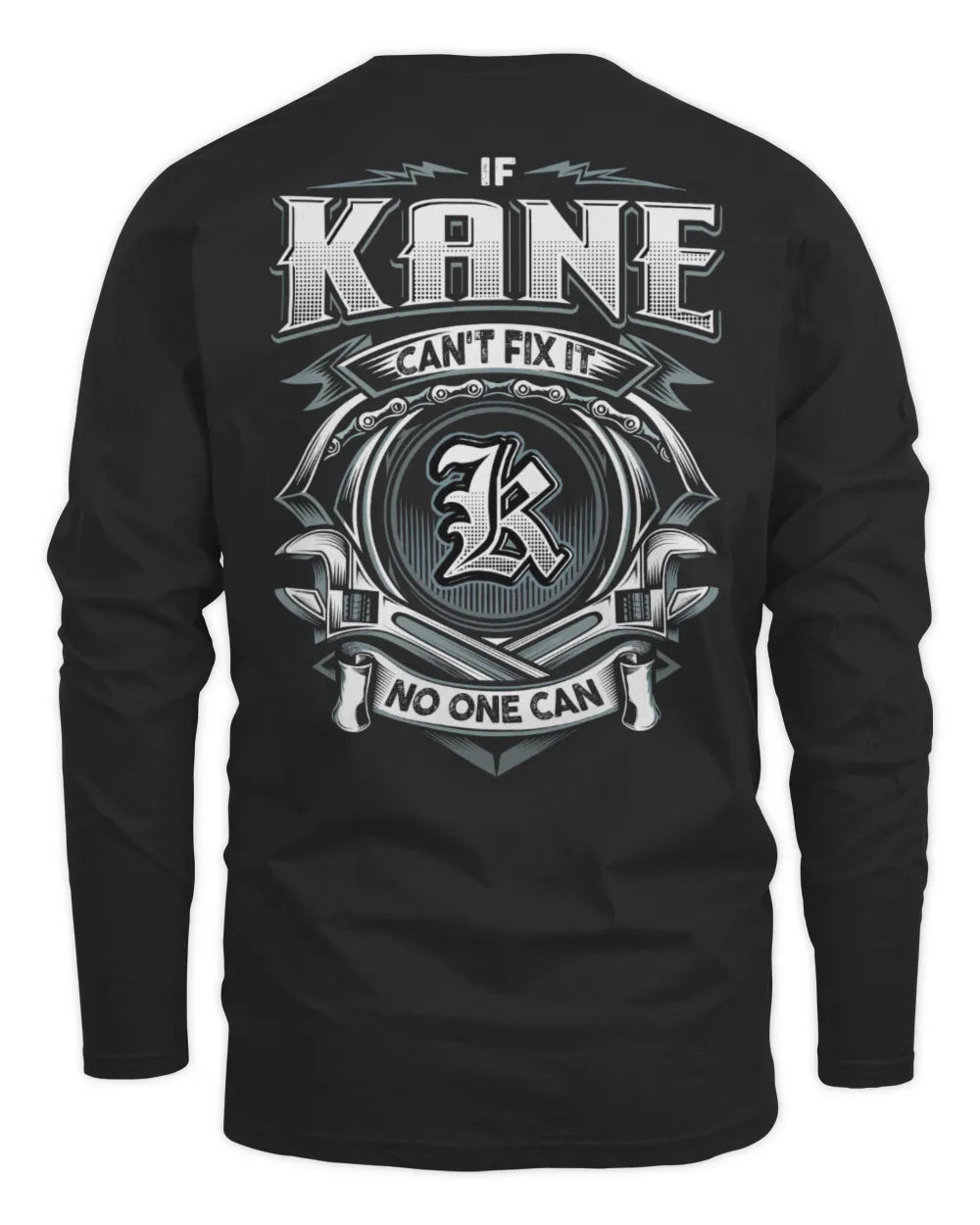 KANE AP81-K4-626 - Personalized Ahmed Quote Apparel “If Ahmed Can't Fix It, No One Can” - Men's Long Sleeved T-Shirt - Black