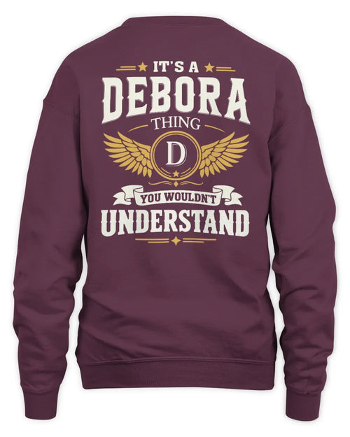 DEBORA KT06-M008 It’s a [NAME] Thing – You Wouldn’t Understand | Personalized Vintage T-Shirt - Unisex Sweatshirt - Maroon