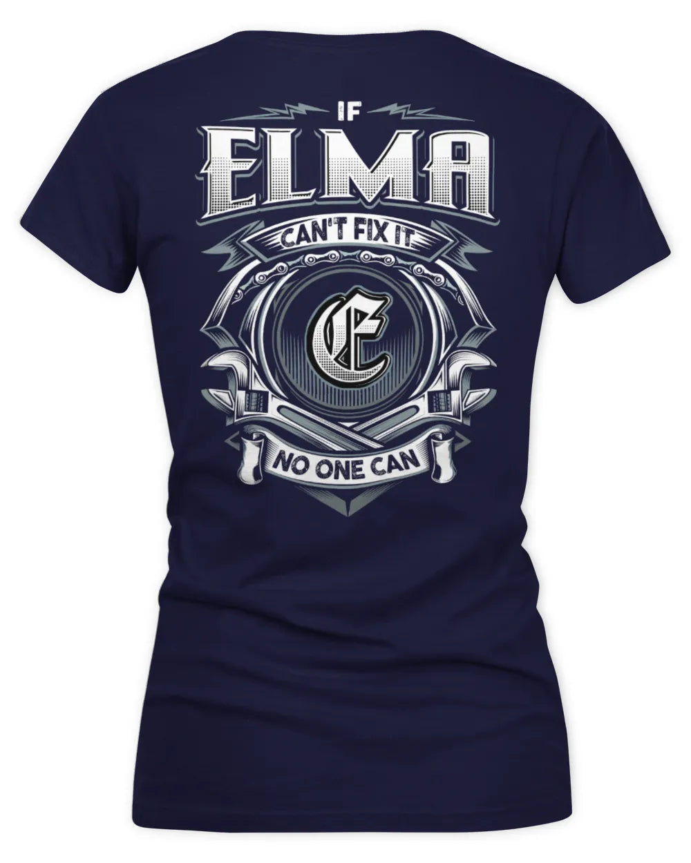 ELMA AP81-K4-626 - Personalized Ahmed Quote Apparel “If Ahmed Can't Fix It, No One Can” - Women's V-Neck T-Shirt - Navy
