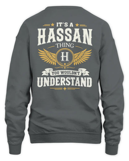 HASSAN KT06-M008 It’s a [NAME] Thing – You Wouldn’t Understand | Personalized Vintage T-Shirt - Unisex Sweatshirt - Charcoal