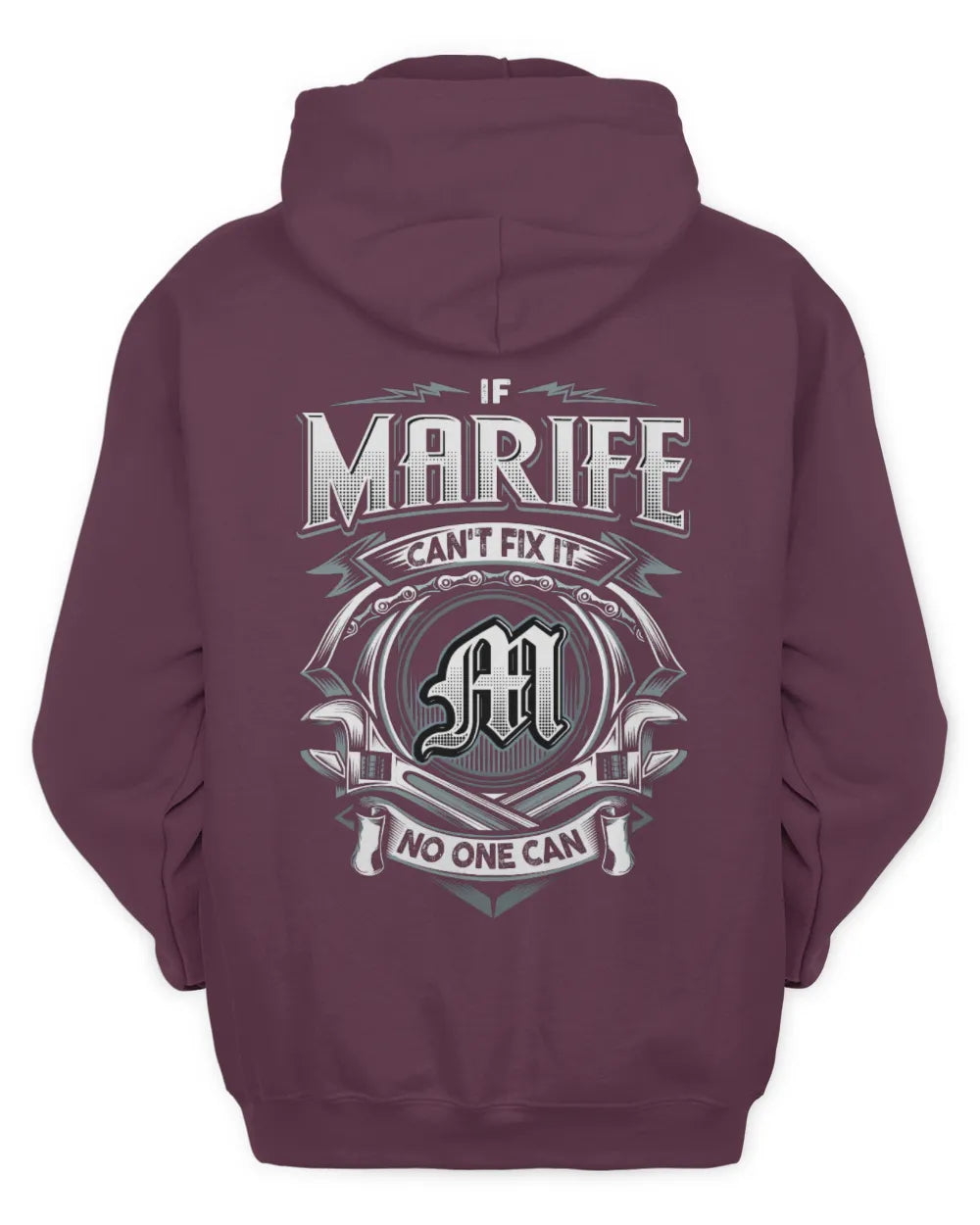 MARIFE AP81-K4-626 - Personalized Ahmed Quote Apparel “If Ahmed Can't Fix It, No One Can” - Unisex Hoodie - Maroon