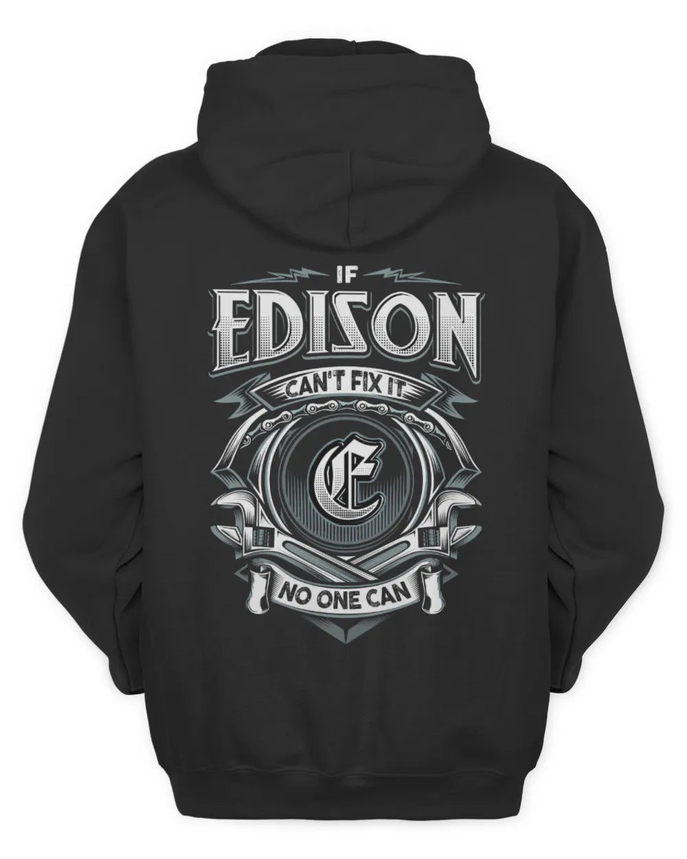 EDISON AP81-K4-626 - Personalized Ahmed Quote Apparel “If Ahmed Can't Fix It, No One Can” - Unisex Hoodie - Black