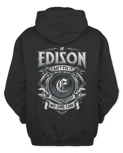 EDISON AP81-K4-626 - Personalized Ahmed Quote Apparel “If Ahmed Can't Fix It, No One Can” - Unisex Hoodie - Black