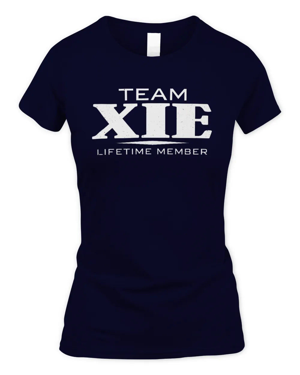 XIE BL62-K4-128 - Personalized “Team NAME Lifetime Member” - Women's Standard T-Shirt - Navy