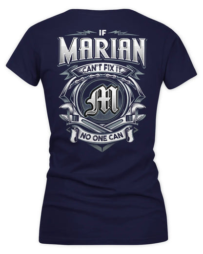 MARIAN AP81-K4-626 - Personalized Ahmed Quote Apparel “If Ahmed Can't Fix It, No One Can” - Women's V-Neck T-Shirt - Navy